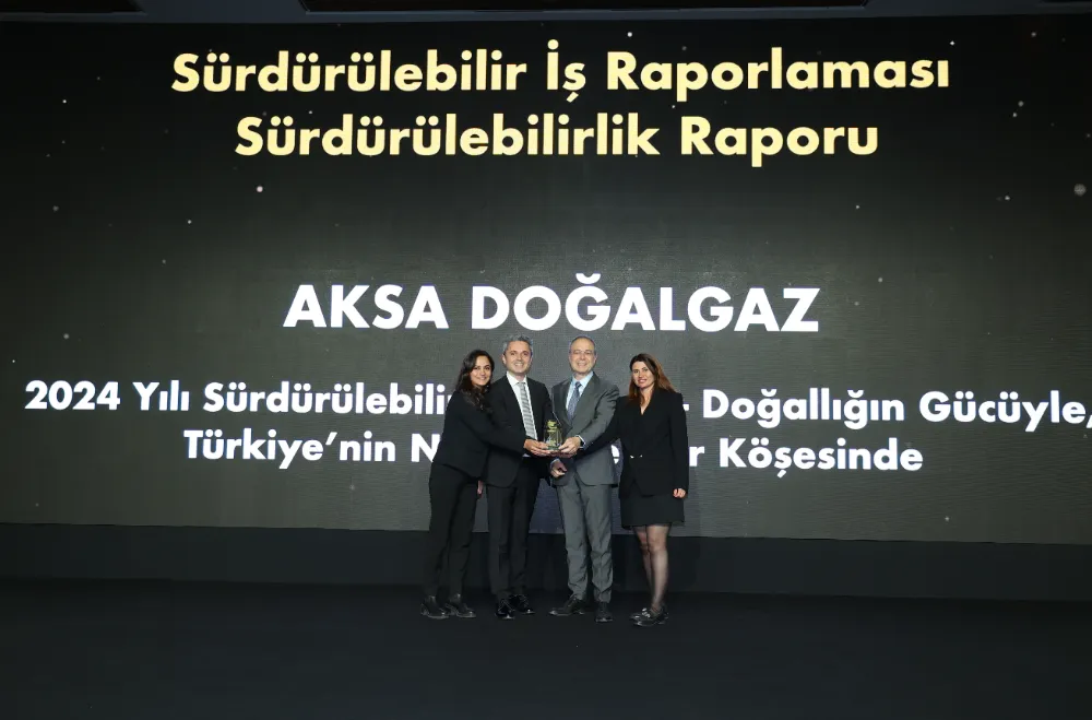 Aksa Doğalgaz’ın Sürdürülebilirlik Raporu’na Ödül 