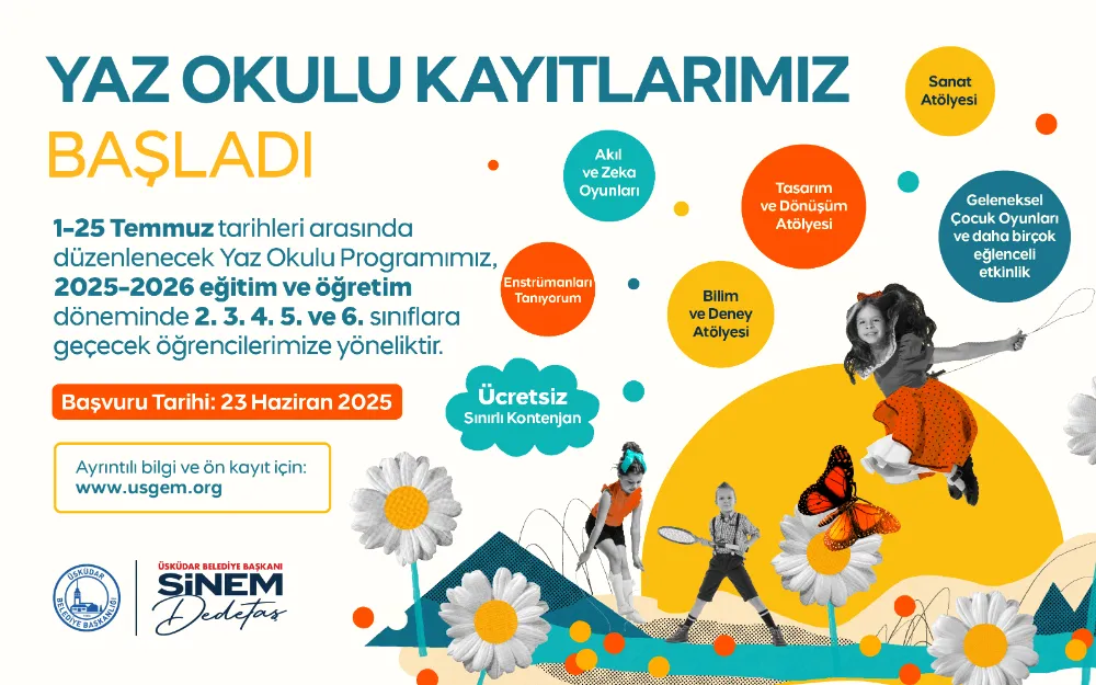 ÜSKÜDAR BELEDİYESİ YAZ OKULU KAYITLARI BAŞLADI 