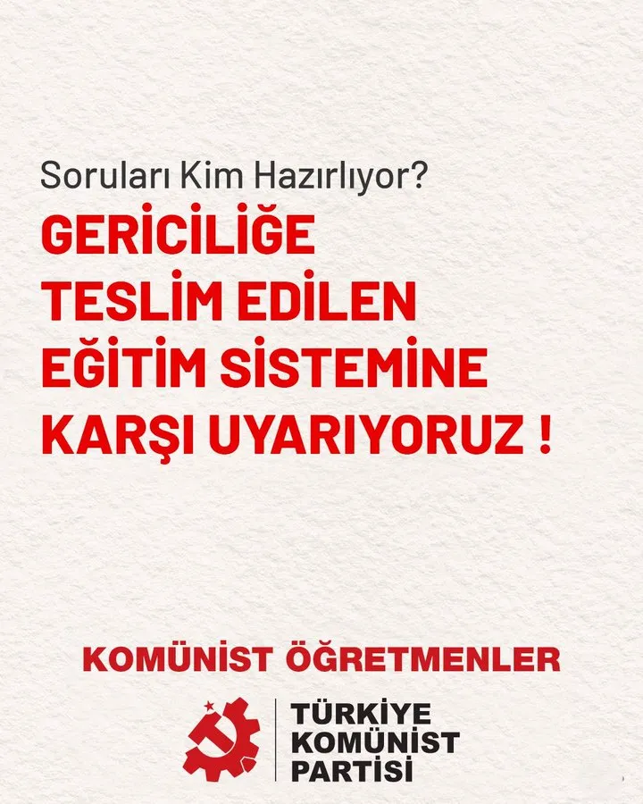 Bakan Tekin itiraf etti, Komünist Öğretmenler sordu: Soruları kim hazırlıyor? 